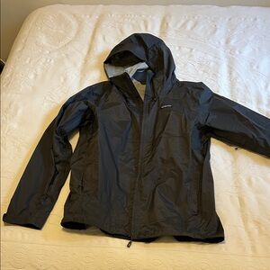 Patagonia Men's Dark Gray Hooded Raincoat